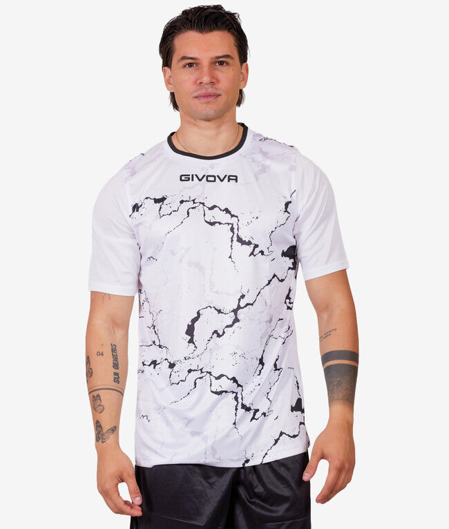 SHIRT GRAFITE INTERLOCK BIANCO/NERO