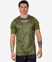 SHIRT GRAFITE INTERLOCK VERDE MILITARE