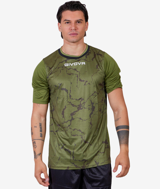 SHIRT GRAFITE INTERLOCK VERDE MILITARE