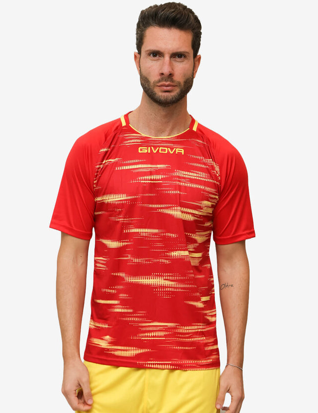 Фланелка SHIRT PIXEL червено-жълто