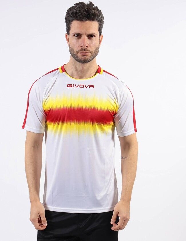 SHIRT RADIO INTERLOCK ROSSO/GIALLO