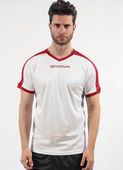 SHIRT REVOLUTION INTERLOCK BIANCO/ROSSO