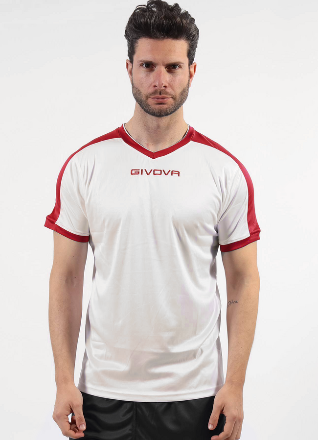 SHIRT REVOLUTION INTERLOCK BIANCO/ROSSO