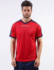 SHIRT REVOLUTION INTERLOCK ROSSO/BLU