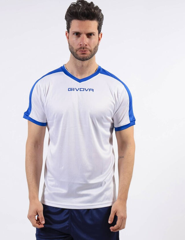 Фланелка SHIRT REVOLUTION бяло-азурно синьо