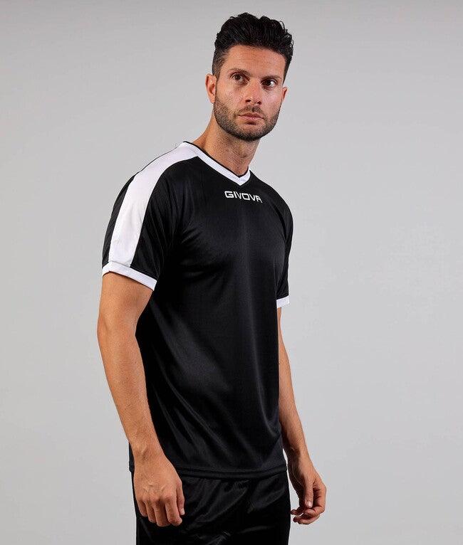 SHIRT REVOLUTION INTERLOCK NERO/BIANCO
