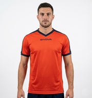 SHIRT REVOLUTION INTERLOCK ARANCIO/NERO