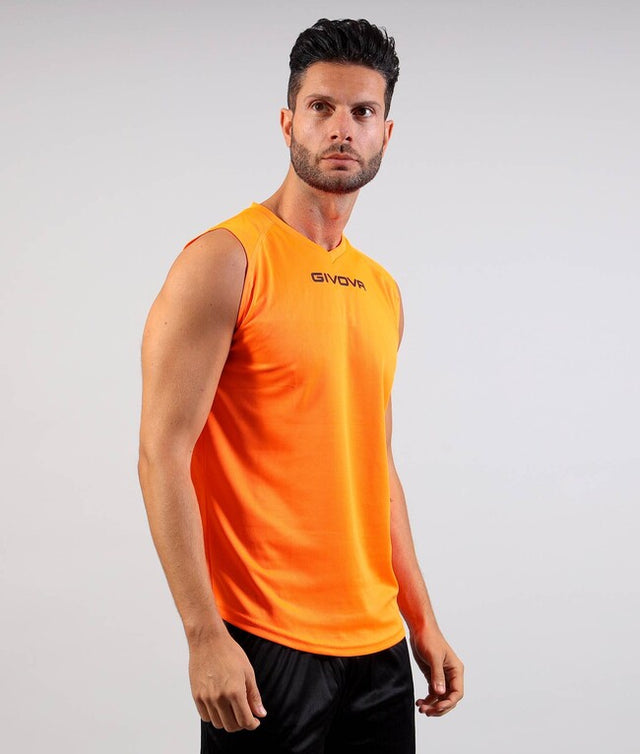 Спортен потник SHIRT SMANICATO GIVOVA ONE флуо оранжево
