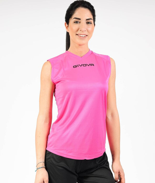 Спортен потник SHIRT SMANICATO GIVOVA ONE фуксия