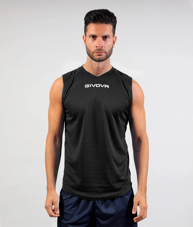 Спортен потник SHIRT SMANICATO GIVOVA ONE черно