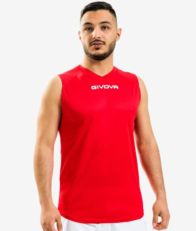 Спортен потник SHIRT SMANICATO GIVOVA ONE червено