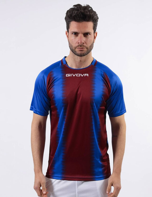 Фланелка SHIRT STRIPE M/C азурно синьо-гранатово