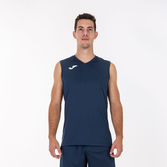 SLEEVELESS T-SHIRT COMBI NAVY BLUE NAVY