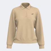 Дамски поло блуза SOFT LONG SLEEVE POLO бежово
