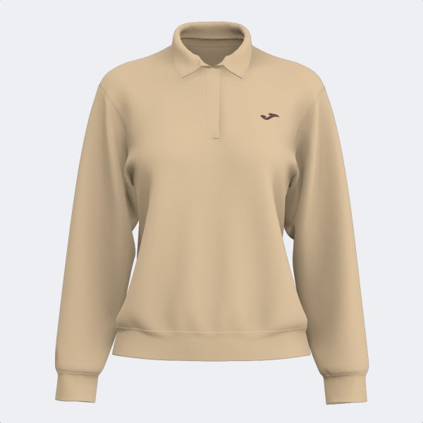 Дамски поло блуза SOFT LONG SLEEVE POLO бежово