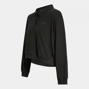 Дамски поло блуза SOFT LONG SLEEVE POLO черно