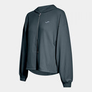Дамска суитшърт SOFT ZIP-UP HOODIE синьо - сиво