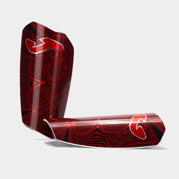 SPARTAN SHIN GUARDS RED BLACK RED-BLACK