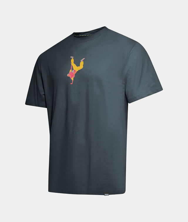 Тениска STEP SHORT SLEEVE T-SHIRT синьо - сиво