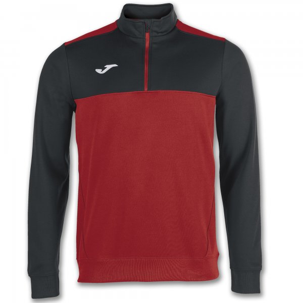 SWEATSHIRT WITH ZIP WINNER RED-BLACK RED-BLACK