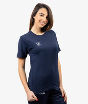 Тениска с къс ръкав T-SHIRT COTONE ACTION синьо