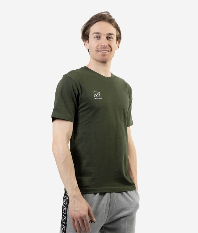 Тениска с къс ръкав T-SHIRT COTONE ACTION военно зелено