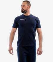 Тениска с къс ръкав T-SHIRT COTONE FRESH синьо