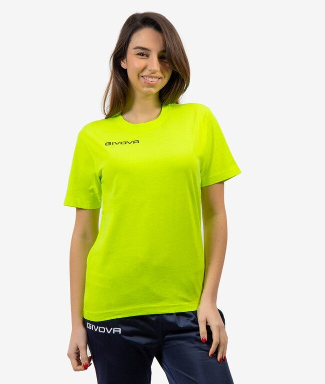 Тениска с къс ръкав T-SHIRT COTONE FRESH флуоресцентно жълто