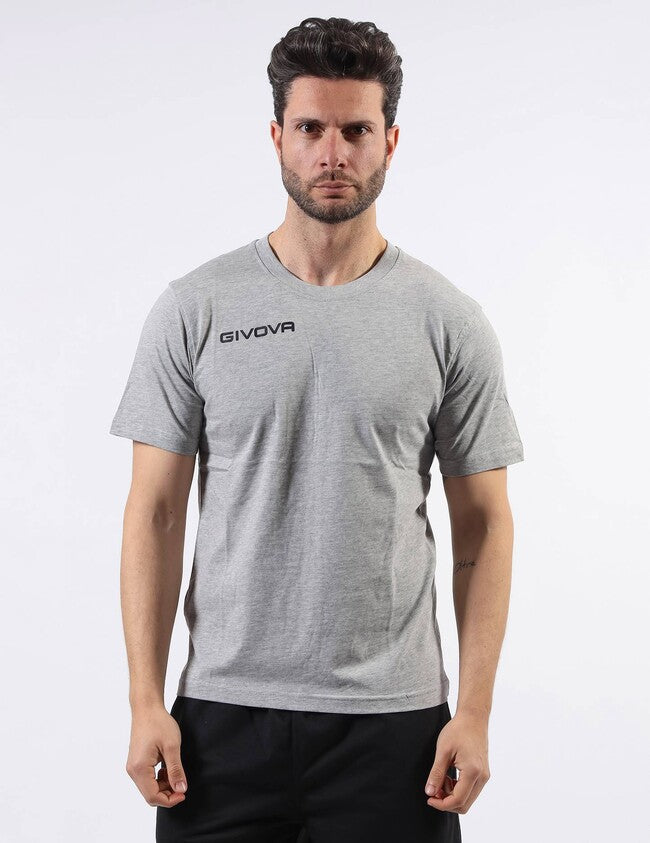 Тениска с къс ръкав T-SHIRT COTONE FRESH светло меланжирано сиво