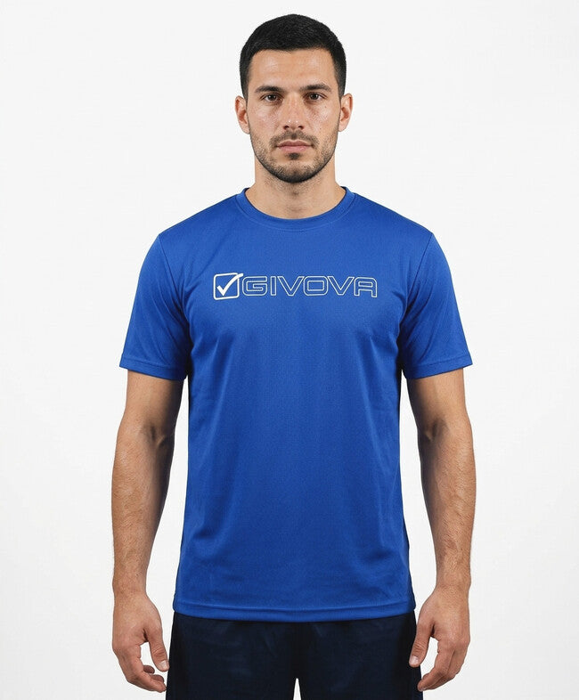 Тениска T-SHIRT COTONE MONDO азурно синьо-бяло