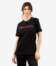Тениска T-SHIRT COTONE MONDO черно-фуксия