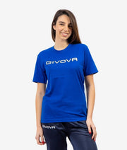 Тениска с къс ръкав T-SHIRT COTONE SPOT азурно синьо