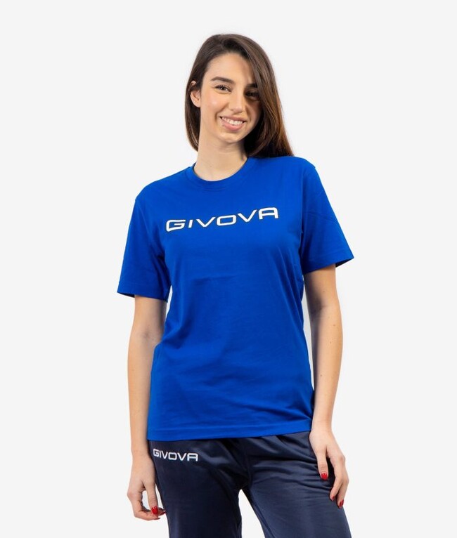 Тениска с къс ръкав T-SHIRT COTONE SPOT азурно синьо