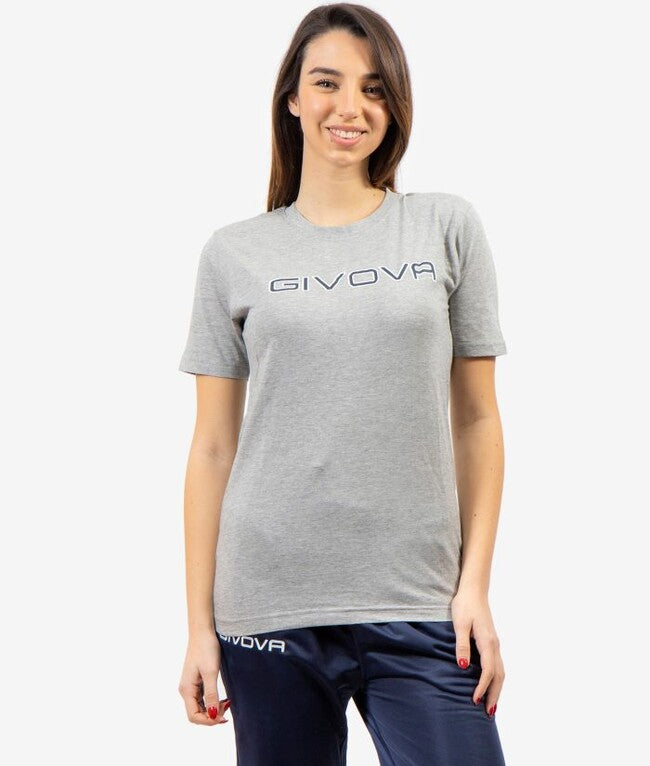 Тениска с къс ръкав T-SHIRT COTONE SPOT светло меланжирано сиво