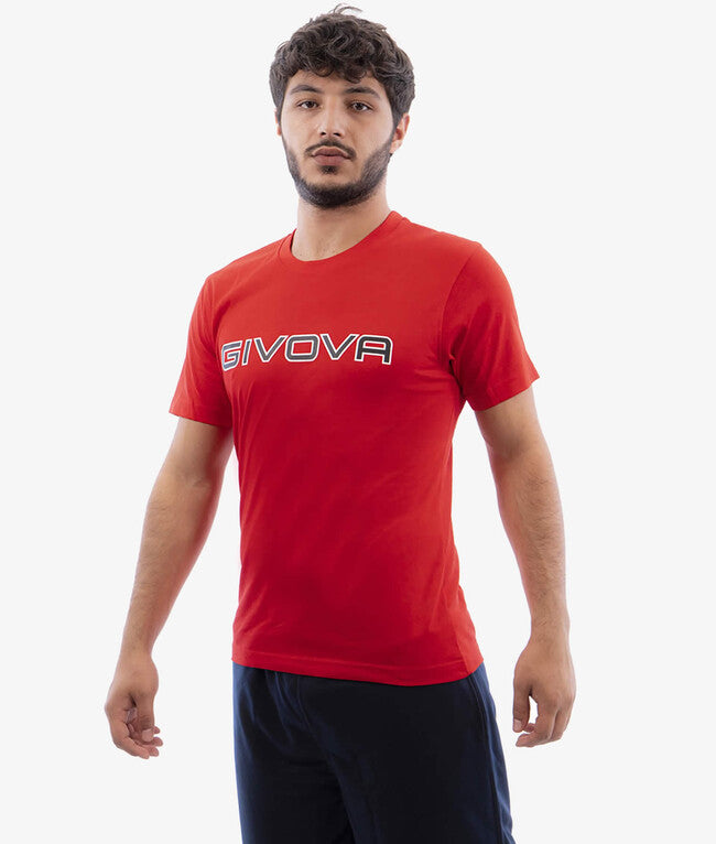 Тениска с къс ръкав T-SHIRT COTONE SPOT червено