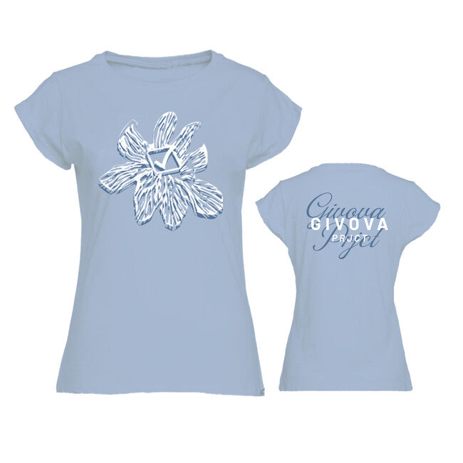 Дамски тениска T-SHIRT LADY FLORAL светлосиньо