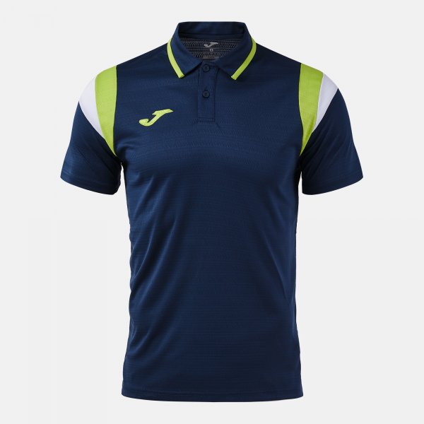 Поло блуза TERRA SHORT SLEEVE POLO тъмно морско синьо - морско синьо лайм зелено