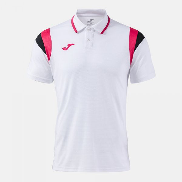TERRA SHORT SLEEVE POLO WHITE FUCHSIA WHITE