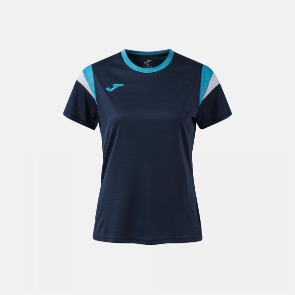 Дамски тениска TERRA SHORT SLEEVE T-SHIRT тъмно морско синьо-тюркоазено