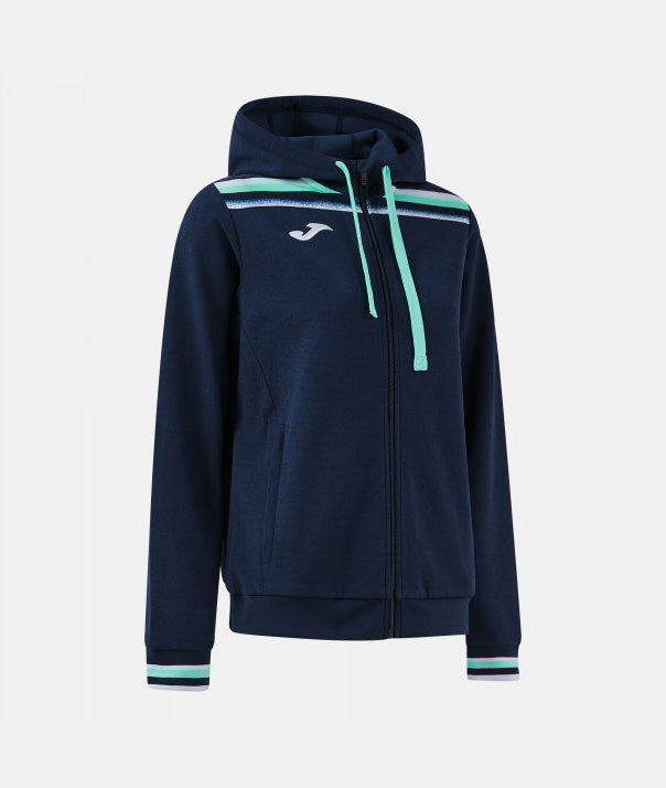 Дамска суитшърт TOLEDO II ZIP-UP HOODIE морско синьо зелено