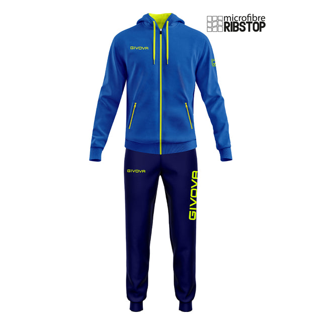 TUTA WINNER MICROFIBRA AZZURRO/GIALLO FLUO