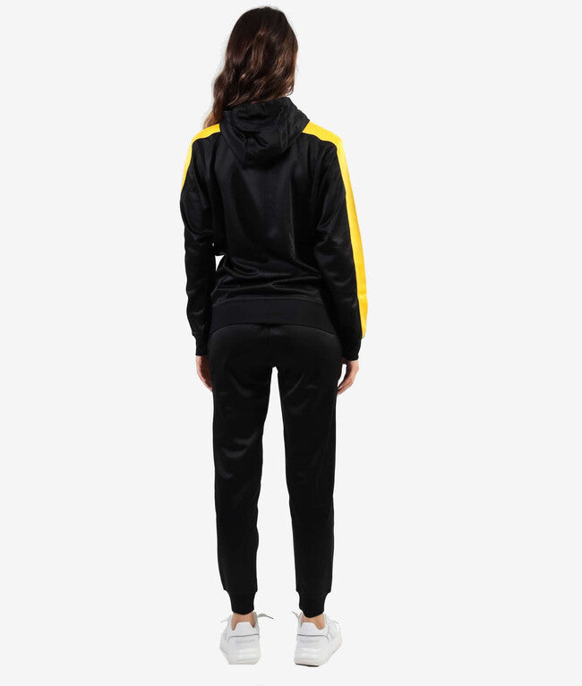 TUTA ROMA CON CAPPUCCIO POLARFLEECE NERO/GIALLO