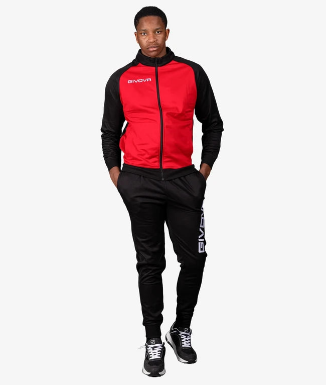 TUTA CUBA POLARFLEECE ROSSO/NERO