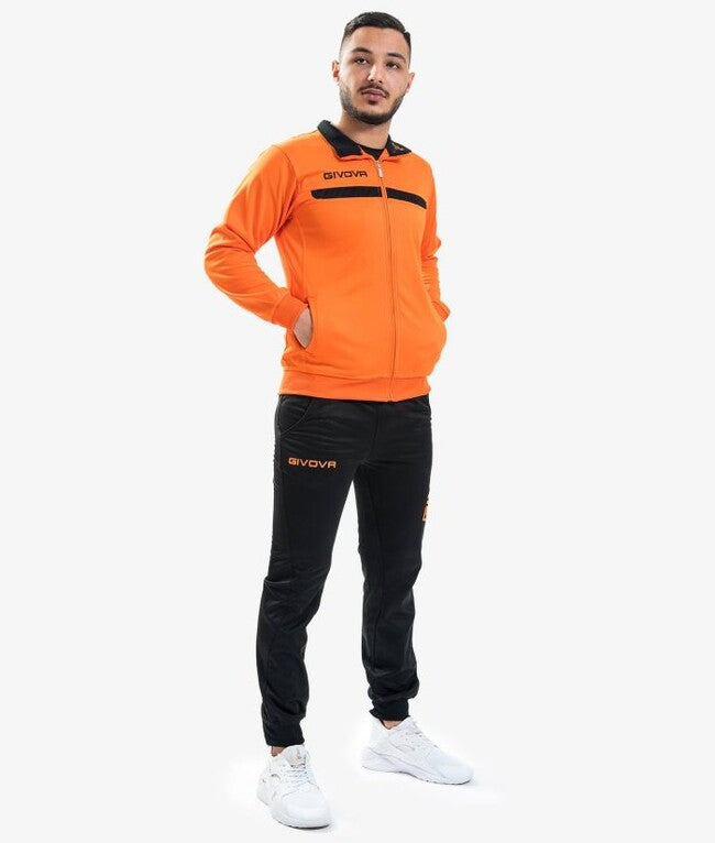 TUTA GIVOVA ONE FULL ZIP POLARFLEECE ARANCIO/NERO