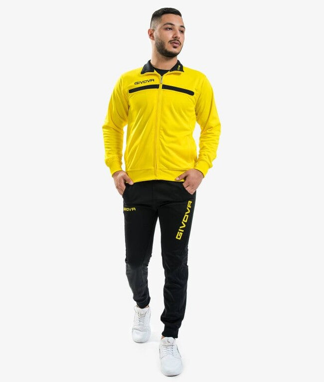 TUTA GIVOVA ONE FULL ZIP POLARFLEECE GIALLO/NERO