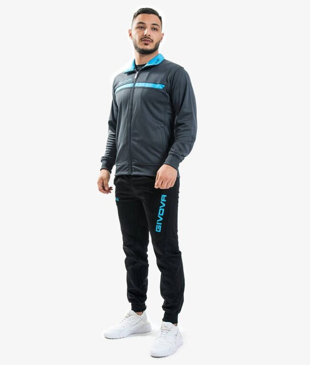 Екип / комплект TUTA GIVOVA ONE FULL ZIP POLARFLEECE тъмносиво-тюркоазено