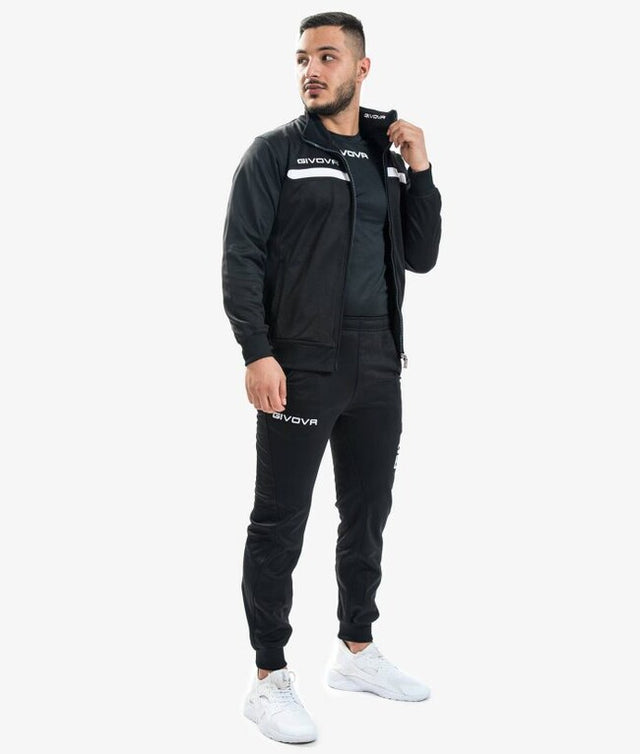 Екип / комплект TUTA GIVOVA ONE FULL ZIP POLARFLEECE черно-бяло