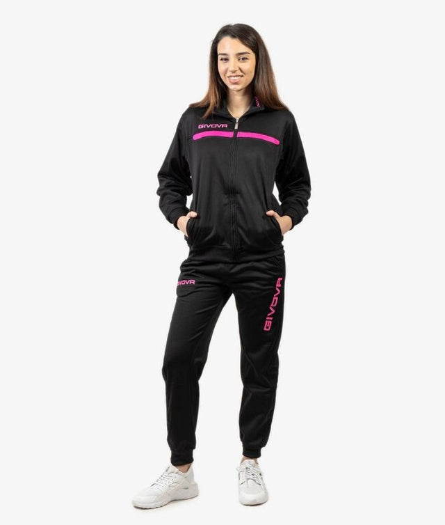 Екип / комплект TUTA GIVOVA ONE FULL ZIP POLARFLEECE черно-фуксия