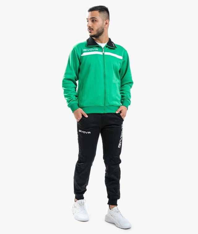 Екип / комплект TUTA GIVOVA ONE FULL ZIP POLARFLEECE зелено-черно