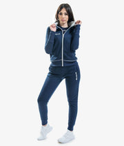 TUTA KING STAR DONNA FELPA BLU/GRIGIO CHIARO